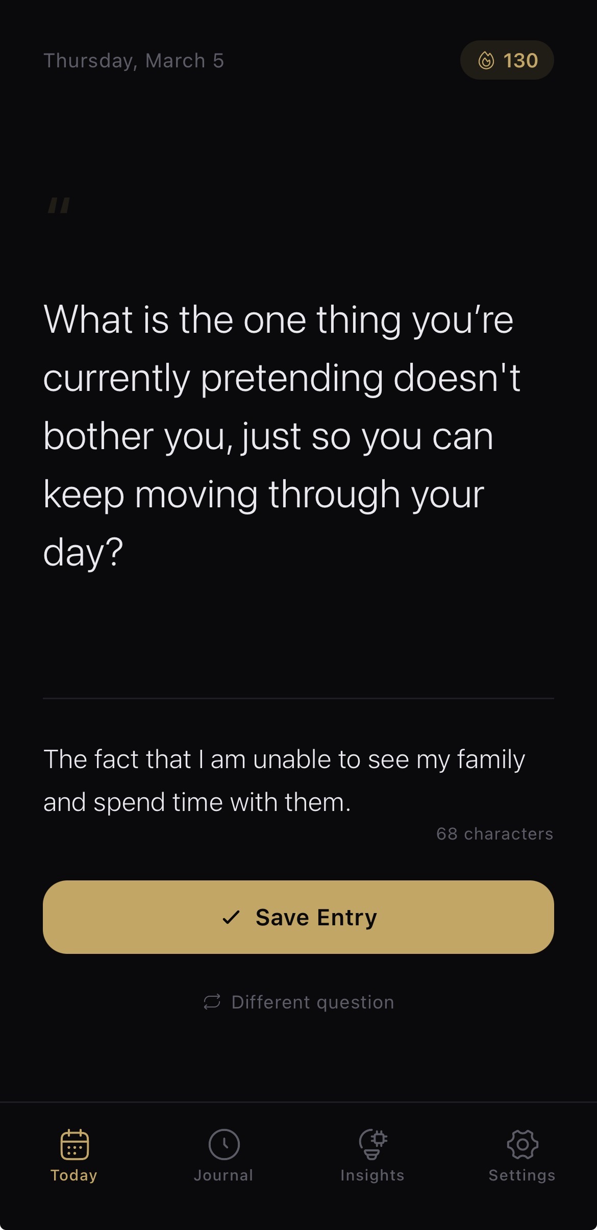 Still app daily question screen